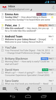 Android 4.0 ve Üzerine Gmail Güncellendi